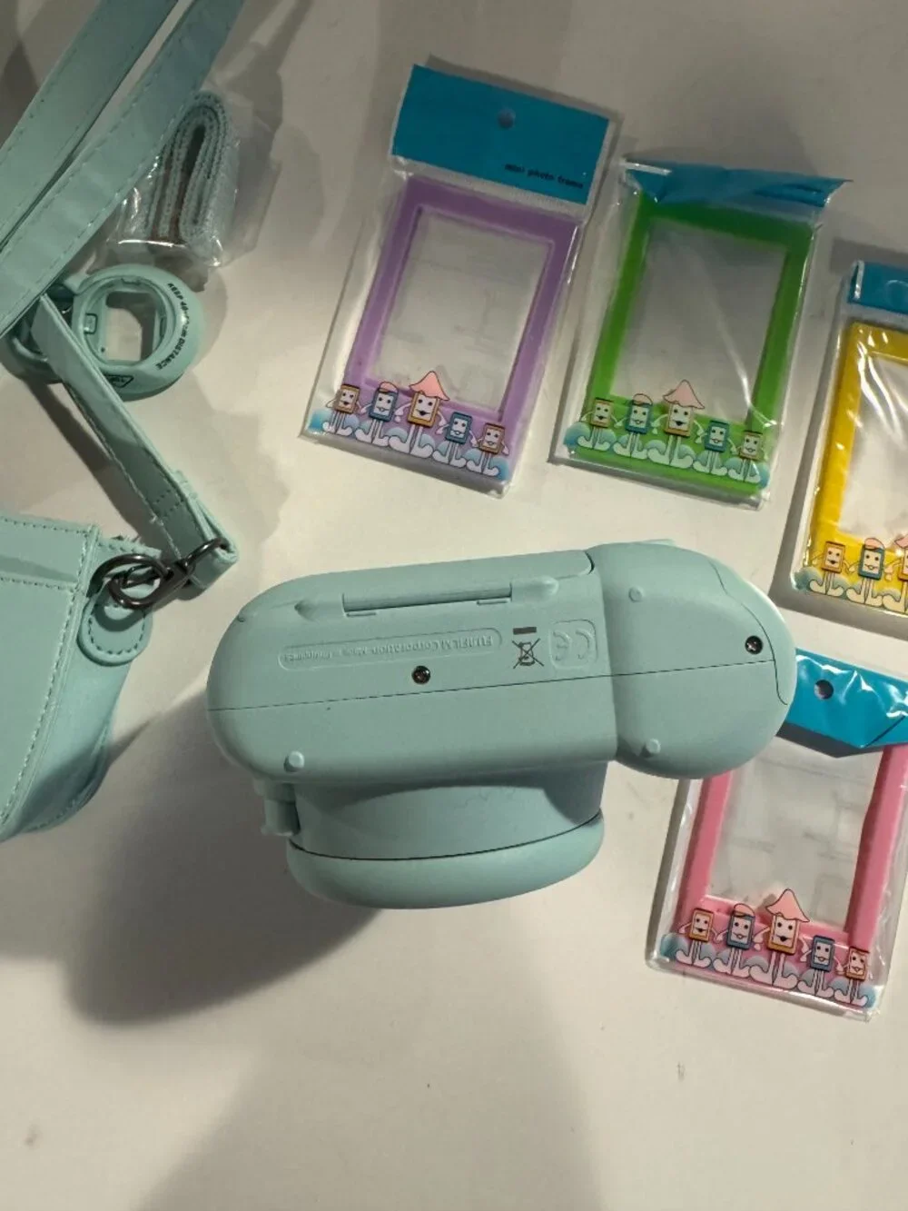 Fujifilm Instax Mini Aqua Blue Instant Film Camera + Case
